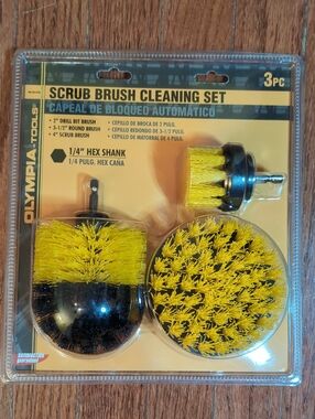 Olympia Tools Scrub Brush Cleaning Set - 3pc New